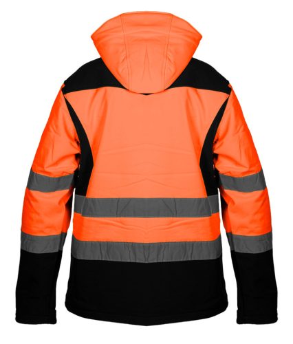 NEO TOOLS Láthatósági Softshell Munkavédelmi kabát, kapucnival, narancssárga, S 81-701-S