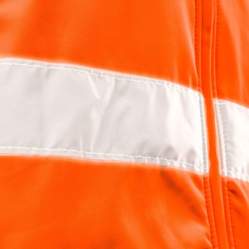 NEO TOOLS Láthatósági Softshell Munkavédelmi kabát, kapucnival, narancssárga, XL 81-701-XL