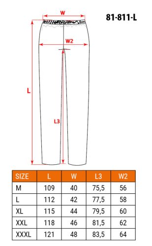 NEO TOOLS Esőnadrág PU/pvc, 310 g/m2, EN 343, L 81-811-L
