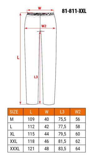 NEO TOOLS Esőnadrág PU/PVC, 310 g/m2, EN 343, XXL 81-811-XXL