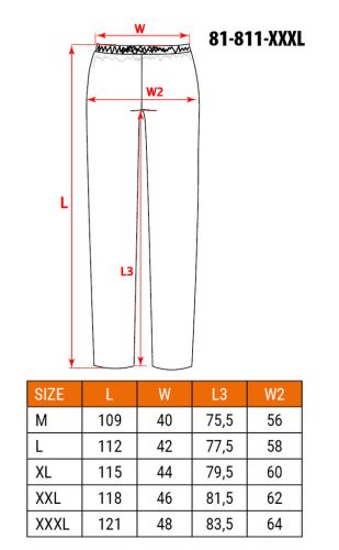 NEO TOOLS Esőnadrág PU/PVC, 310 g/m2, EN 343, XXXL 81-811-XXXL