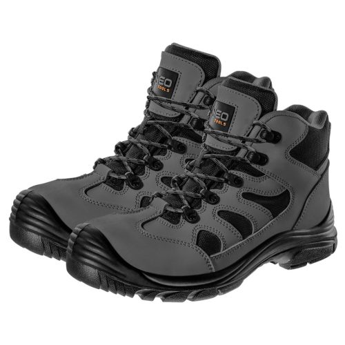 NEO TOOLS Munkavédelmi bakancs, S3 SRC, hasított bőr, fémmentes, 45 82-167-45