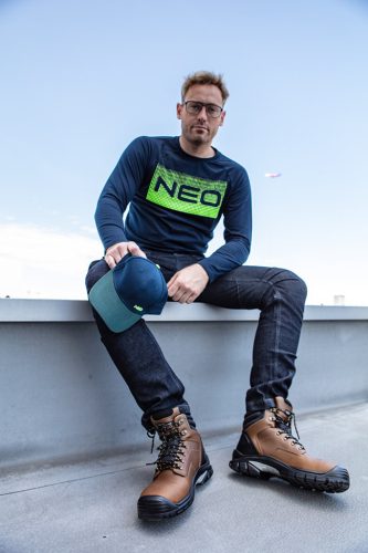 NEO TOOLS Munkavédelmi bakancs S3 SRC, hasított bőr, 43-as 82-170-43