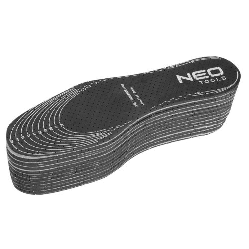 NEO TOOLS Talpbetét, antibakteriális, szagsemlegesítő, univerzális méret, aktív szénnel, 10db 82-303