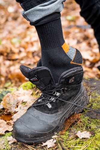 NEO TOOLS Munkavédelmi zokni, hosszú, 70% pamut, 30% polyester, megerősített sarok, lélegző, 39–42 82-350
