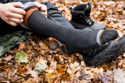 NEO TOOLS Munkavédelmi zokni, hosszú, 70% pamut, 30% polyester, megerősített sarok, lélegző, 43–46 82-351