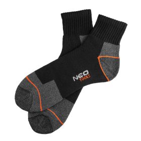   NEO TOOLS Munkavédelmi zokni, rövid, 70% pamut, 30% polyester, megerősített sarok, lélegző, 39–42 82-355