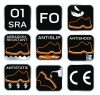 NEO TOOLS Munkavédelmi cipő, fémmentes, O1, 47 82-738