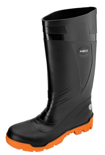 NEO TOOLS Munkavédelmi gumicsizma, PRO S4 SRC, vegyszerálló csúszásmentes talp, kompozit sarok és lábfejvédelem, 46 82-900-46