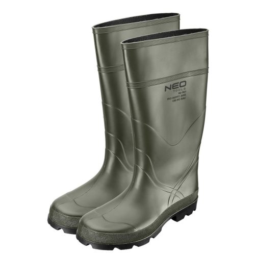 NEO TOOLS Munkavédelmi gumicsizma, OB SRC, vegyszerálló csúszásmentes talp, beépített sarokvédelem, 41 82-901-41