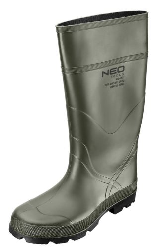 NEO TOOLS Munkavédelmi gumicsizma, OB SRC, vegyszerálló csúszásmentes talp, beépített sarokvédelem, 41 82-901-41