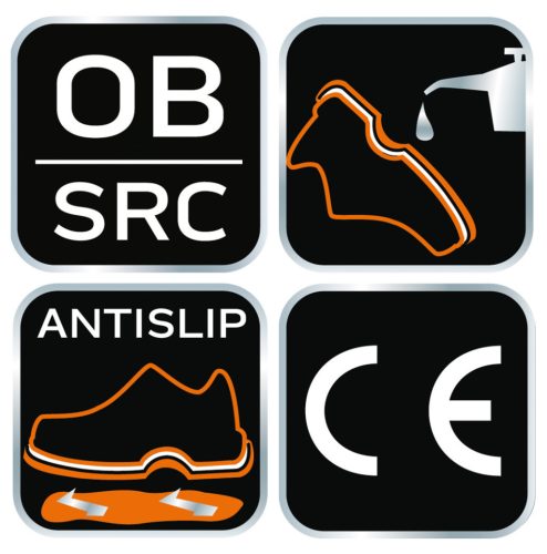 NEO TOOLS Munkavédelmi gumicsizma, OB SRC, vegyszerálló csúszásmentes talp, beépített sarokvédelem, 41 82-901-41
