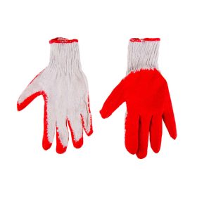   Top Tools Munkakesztyű, gumi bevonatú kötött pamut, piros, KAT I. 83S203