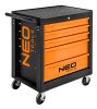 NEO TOOLS Műhelykocsi, 5 fiókos, 117db szerszámmal, 680x460x825mm, szerszámkocsi 25 év garanciával 84-214-6