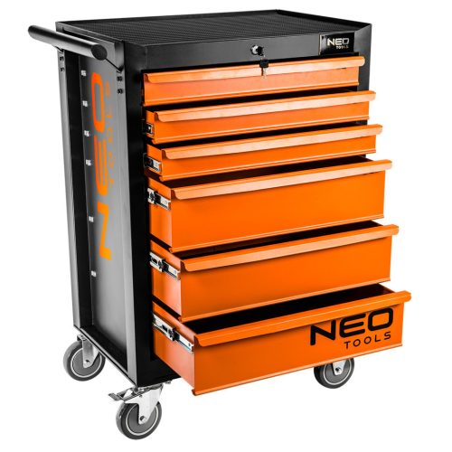 NEO TOOLS Műhelykocsi 6 fiókkal, 680x460x1030mm, szerszámkocsi 25 év garanciával 84-221