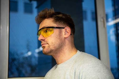NEO TOOLS Védőszemüveg, sárga lencsékkel, állítható szárral 97-506