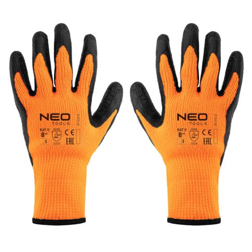 NEO TOOLS Munkakesztyű, hőszigetelt, latex bevonatú poliészter, 2242X, 8" 97-612-8