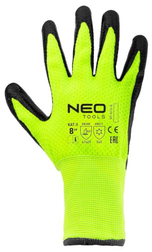 NEO TOOLS Munkakesztyű, hőszigetelt, latex bevonatú akril anyag, 4142X, 10" 97-613-10
