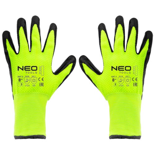 NEO TOOLS Munkakesztyű, hőszigetelt, latex bevonatú akril anyag, 4142X, 8" 97-613-8