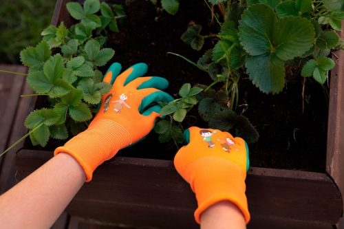 NEO TOOLS Munkakesztyű, gyerek, latex bevonatú poliészter, 5. méret 9-11 éves korig 97-644-5