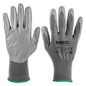   NEO TOOLS Munkakesztyű, poliuretán bevonatú poliészter, 4131X, 8, Rendelési egység: 12db 97-646-8
