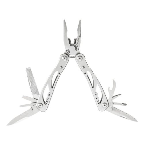 TOPEX Multifunkciós szerszám, 9 funkció, silver, súly 222 g, nyitva/összecsukva: 165mm/105mm 98Z058