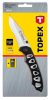 TOPEX Kés, összecsukható kés retesszel, 8cm penge, összecsukott 113mm 98Z107