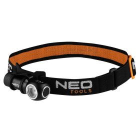   NEO TOOLS Fejlámpa + zseblámpa 2az1-ben, tölthető 600lum USB magnetic charging CREExPG3 LED, 6W 99-027