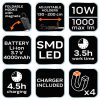 NEO TOOLS Akkus műhely-vizsgálólámpa motortérbe, tölthető, SMD LED, 1000lum, 10W 99-048