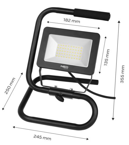 NEO TOOLS Reflektor, talpas 230V/50W, 4500lum, SMD led 2 év garanciával 99-063