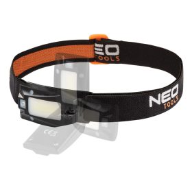   NEO TOOLS Fejlámpa, tölthető USB 180lum COB LED + mozgásérzékelővel 99-069