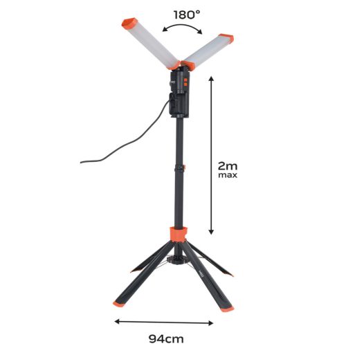 NEO TOOLS Állványos reflektor, 2x4300 lum LED fényforrás, 360fokban elforgatható 2 év garanciával 99-099