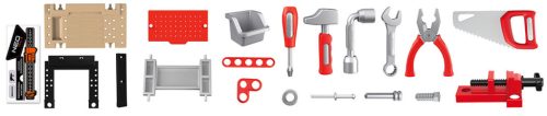 NEO TOOLS Mini műhely gyerekeknek, műanyag szerszámokkal, 50x27x68cm GD010