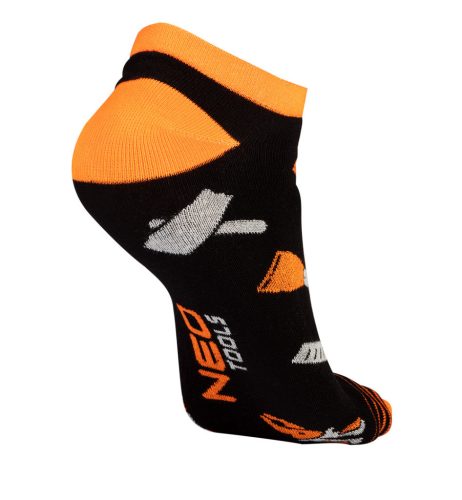 NEO TOOLS Munkazokni, 80% pamut, szerszám mintás 39-42, narancs/fekete, Neo GD030