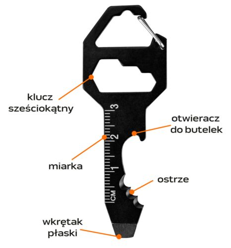 NEO TOOLS Kulcstartó szerszám 6az1-ben GD09