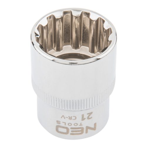 NEO TOOLS Dugókulcs 21mm, 1/2", SPLINE 25 év garanciával 08-593
