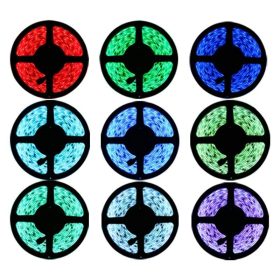   LED szalag, LED RGB szalag, LED csík távirányítóval (5 méter)