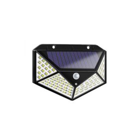   100 ledes napelemes fali lámpa mozgásérzékelővel, 4 LED panellel, 600lumen
