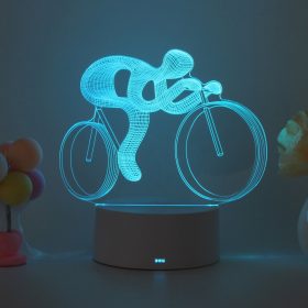   3D hegyi kerékpár LED éjszakai fény, állítható fényerővel