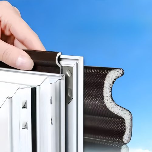Öntapadó ajtó- és ablakszigetelő tömítőszalag - Szélálló, hangszigetelő, energiatakarékos szigetelés alumínium és acélkeretekhez