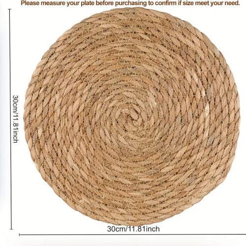 10db 33.02 cm-es kerek fonott rattan asztali alátét