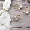 Elegáns 15 darabos Gyöngyös Szalvétagyűrű Készlet