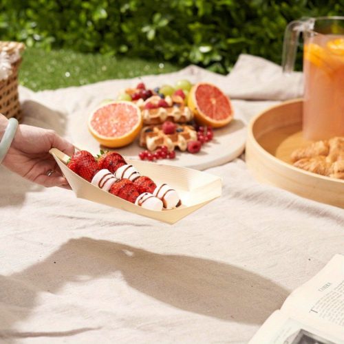 60db Bambusz Csónak tál Előételekhez