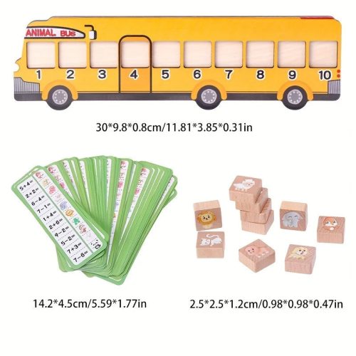 Fa busz kirakós, logikai játék