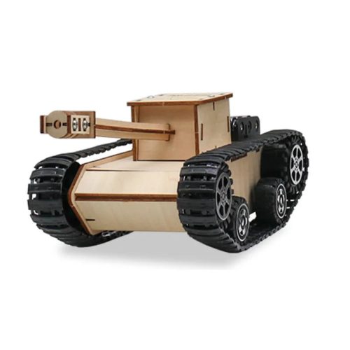 Fa Elektromos Meghajtású Robot – DIY Modell és Építőjáték