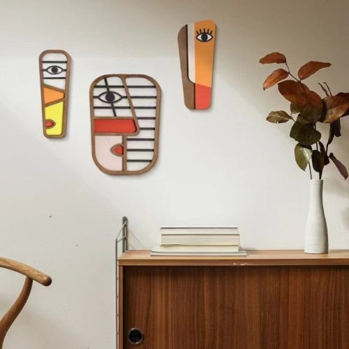 3db Boho stílusú geometriai függő falra való művészeti dekoráció