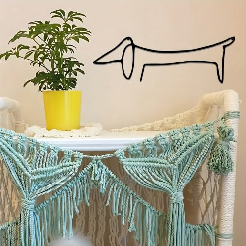 Elegáns fém tacskó fali dekoráció