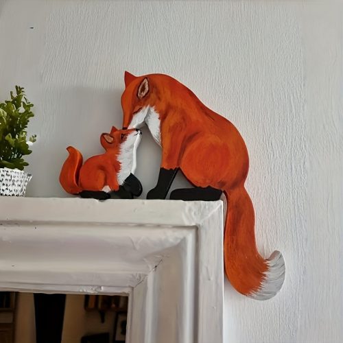 Fából Készült Rókás Dekoráció