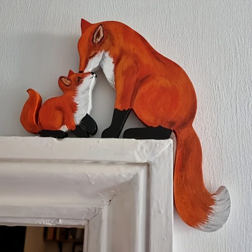 Fából Készült Rókás Dekoráció