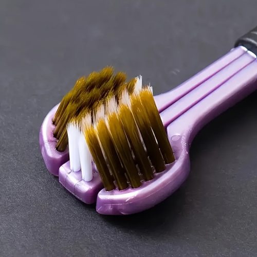2db Ergonomikus Háromoldalú Puha Sörtéjű Fogkefe